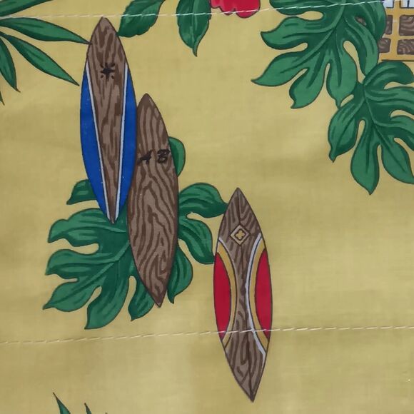 Contessa Balloon Valance Woodie Car Yellow Tropical Floral Curtain Tiki 72"x 15" - Picture 5 of 9